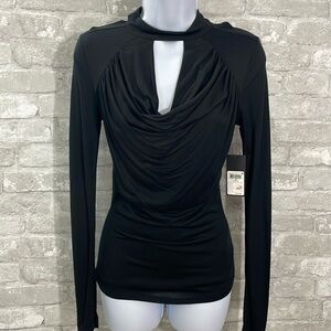 Guess Black Choker Drape Top